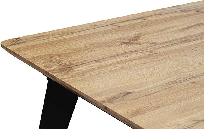 Venprodin  Mesa Fija De Comedor, Mesa De Salón Moderna (roble Piedra)