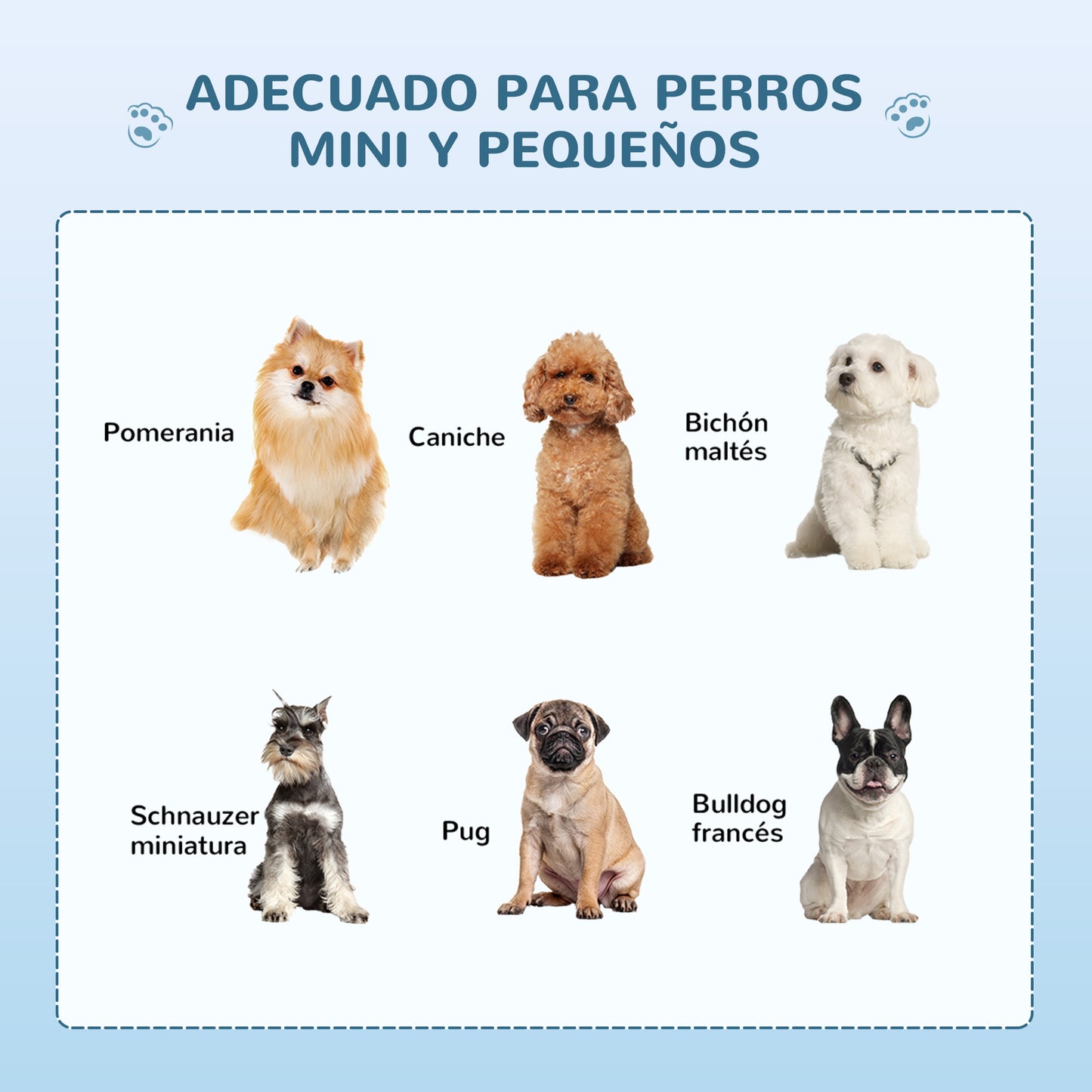 PawHut Jaula Plegable para Perros Perrera Metálica 61x43x50 cm Jaula Metálica para Perros con Bandeja Extraíble y 2 Puertas con Pestillo Blanco