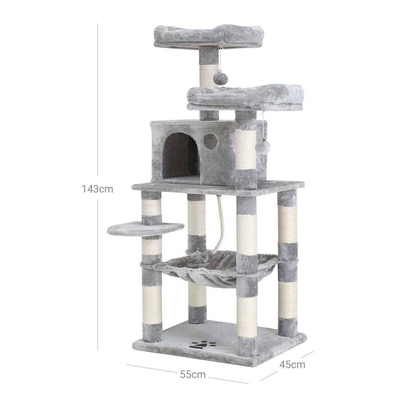 Árbol Rascador Para Gatos De Plataforma Doble-Feandrea