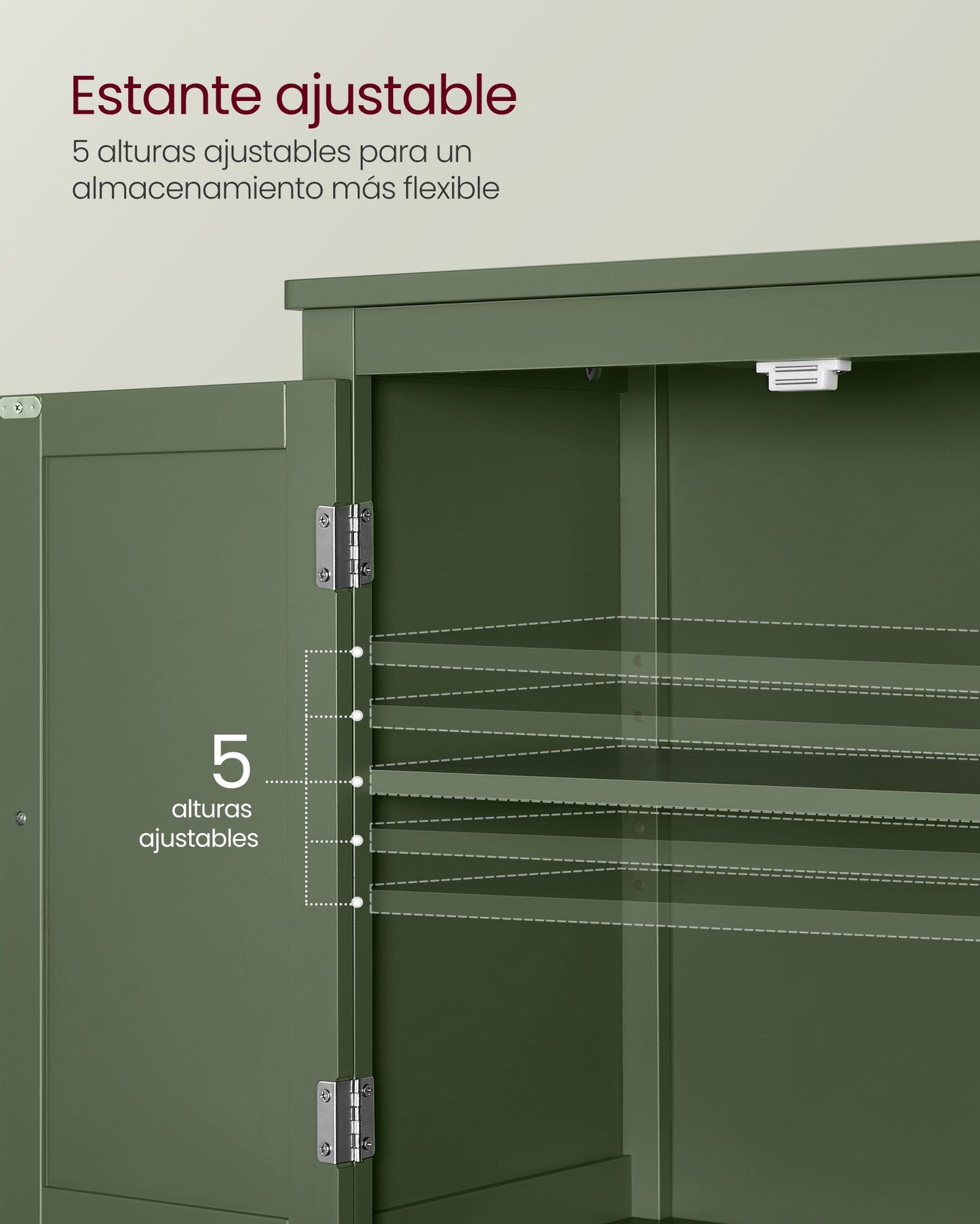 Mueble de Baño 30 x 60 x 110 cm Verde Bosque-VASAGLE