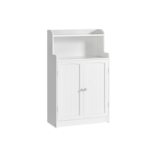 Armario de Baño con 2 Puertas 30 x 60 x 100 cm Blanco Nube-VASAGLE