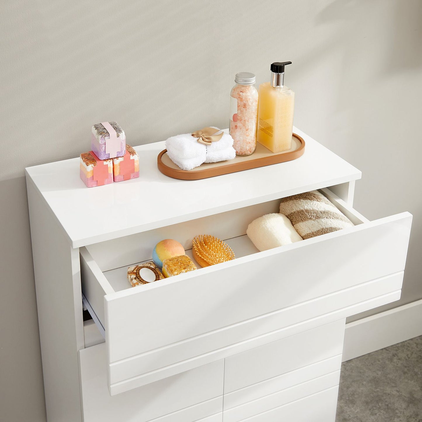 Mueble de Baño 60 x 30 x 80 cm Blanco-VASAGLE