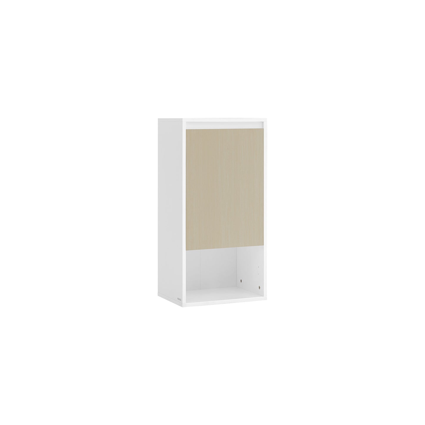 Armario de Baño 30 x 40 x 80 cm Blanco Nube y Beige Natural-VASAGLE