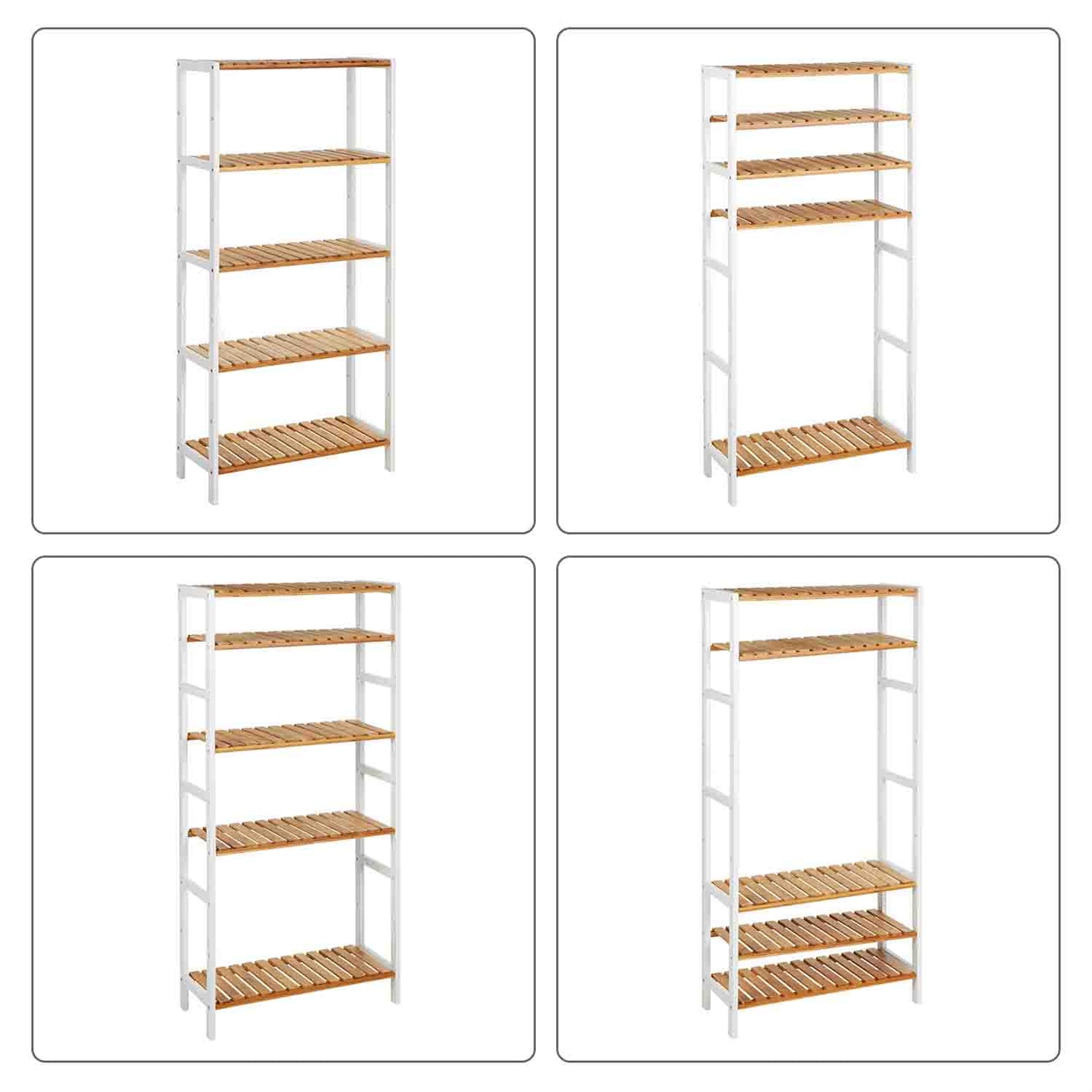 Estantería Multifuncional de bambú con 5 estantes-SONGMICS