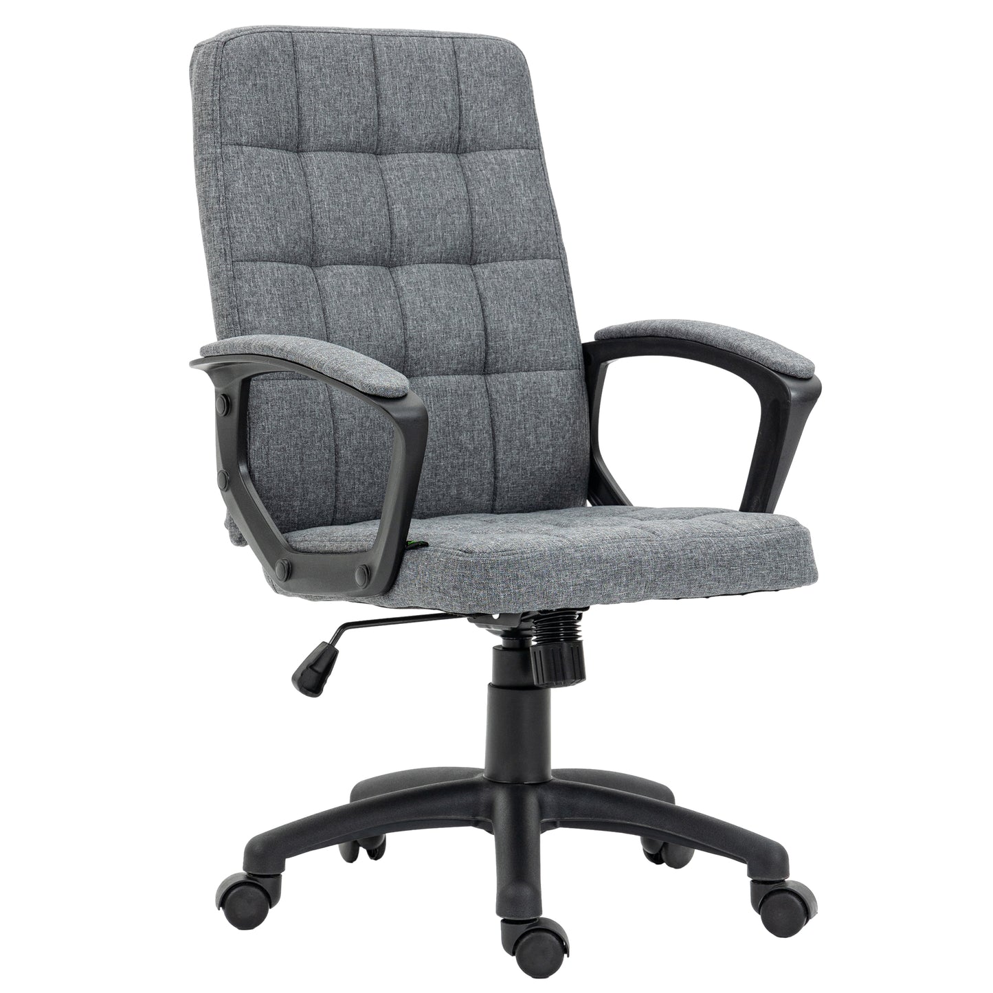 Vinsetto Silla de Oficina Silla de Escritorio Giratorio con Altura Ajustable y Reposabrazos Estilo Moderno Carga 120 kg para Estudio 59x63x96-105,5 cm Gris Oscuro