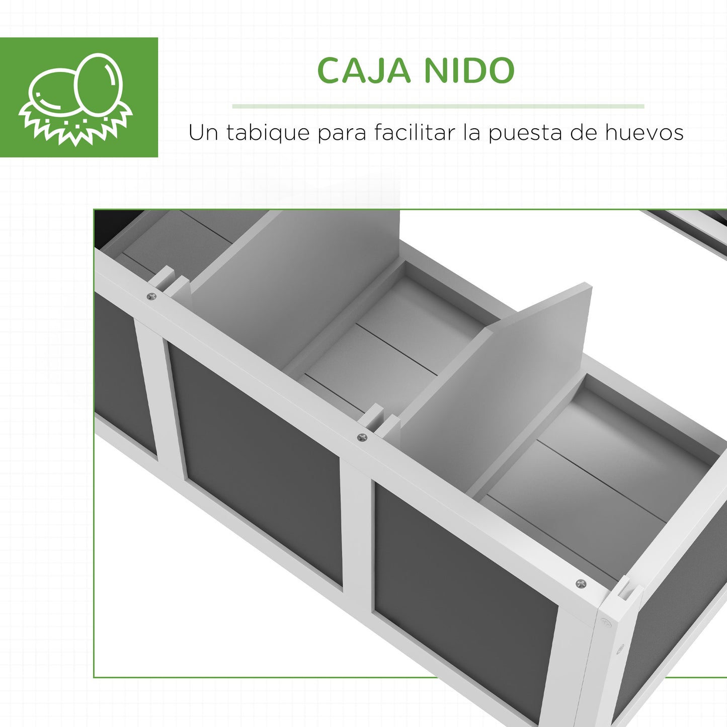 PawHut Conjunto de 1 Gallinero de Madera con Bandeja Extraíble y Perchas 147x93,5x89,5 cm y 1 Gallinero para Exterior Grande de Metal Galvanizado 3x6x2 m