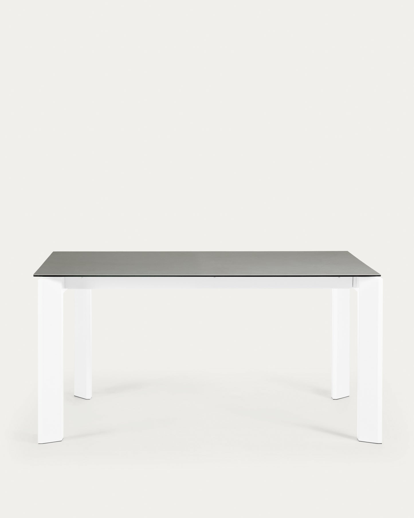 Mesa extensible Axis porcelánico acabado Hydra Plomo patas blanco 160 (220) cm