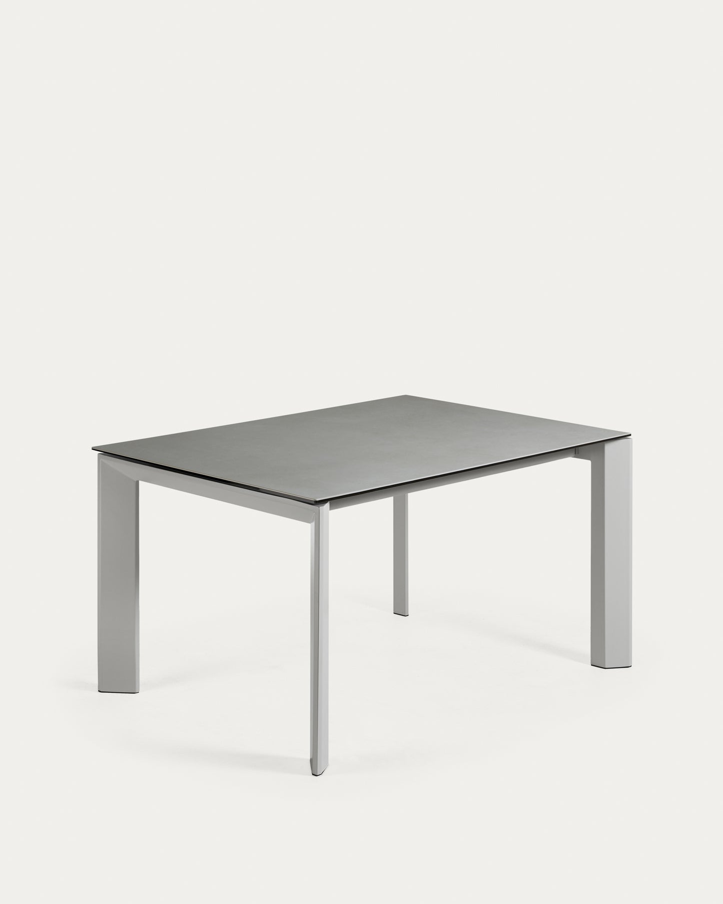 Mesa extensible Axis porcelánico acabado Hydra Plomo y patas de acero gris 140 (200) cm