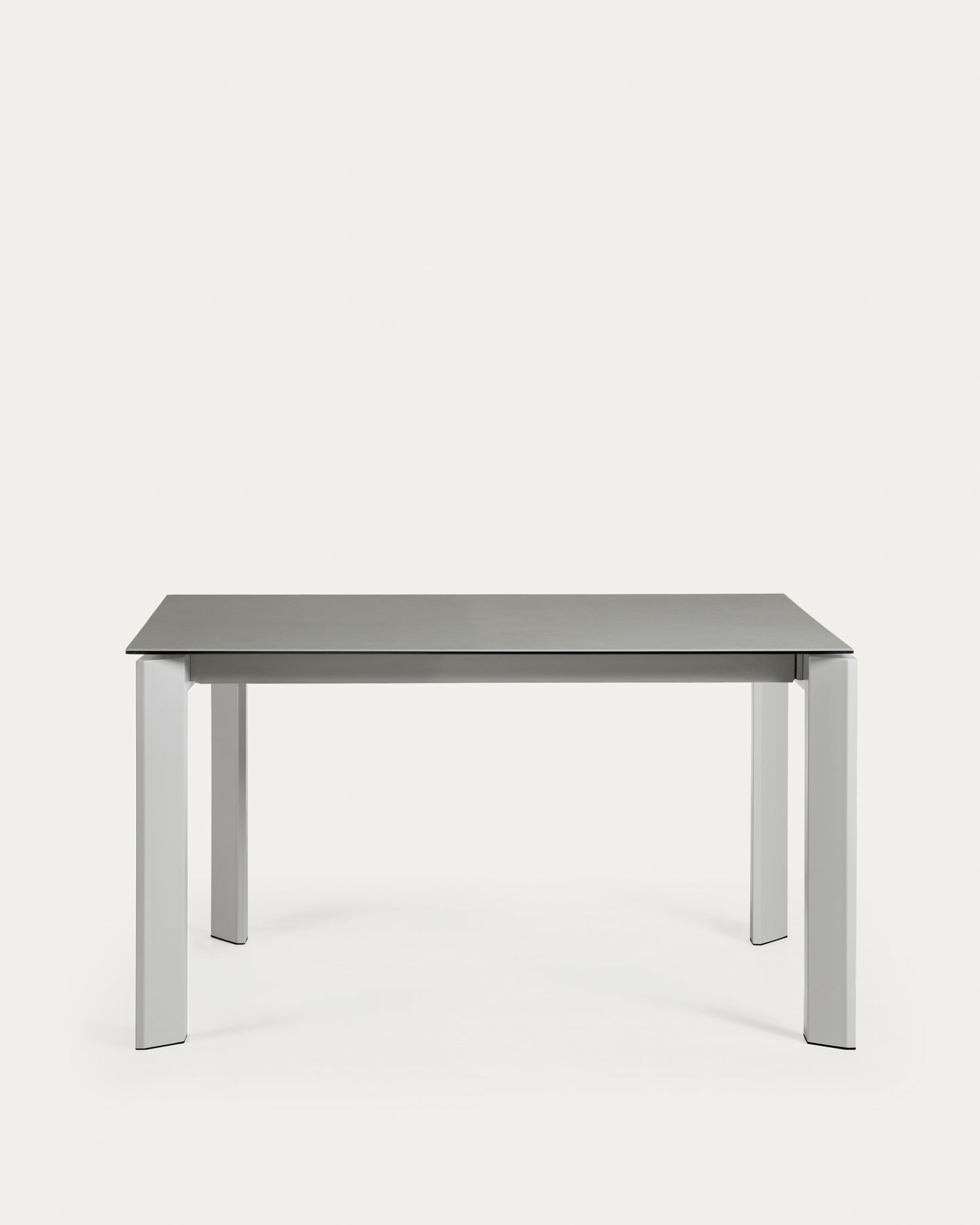 Mesa extensible Axis porcelánico acabado Hydra Plomo y patas de acero gris 140 (200) cm