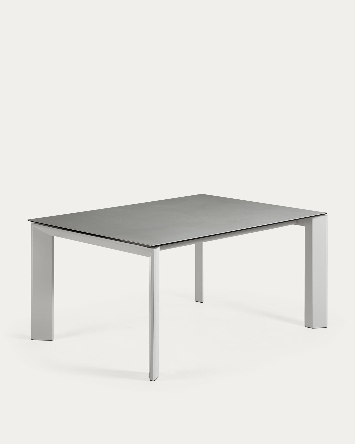 Mesa extensible Axis porcelánico acabado Hydra Plomo patas gris 160 (220) cm