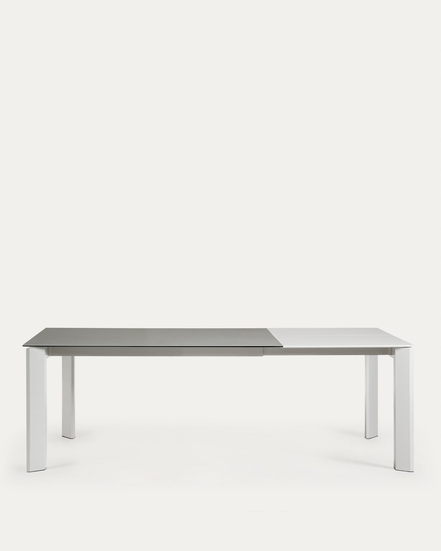 Mesa extensible Axis porcelánico acabado Hydra Plomo patas gris 160 (220) cm