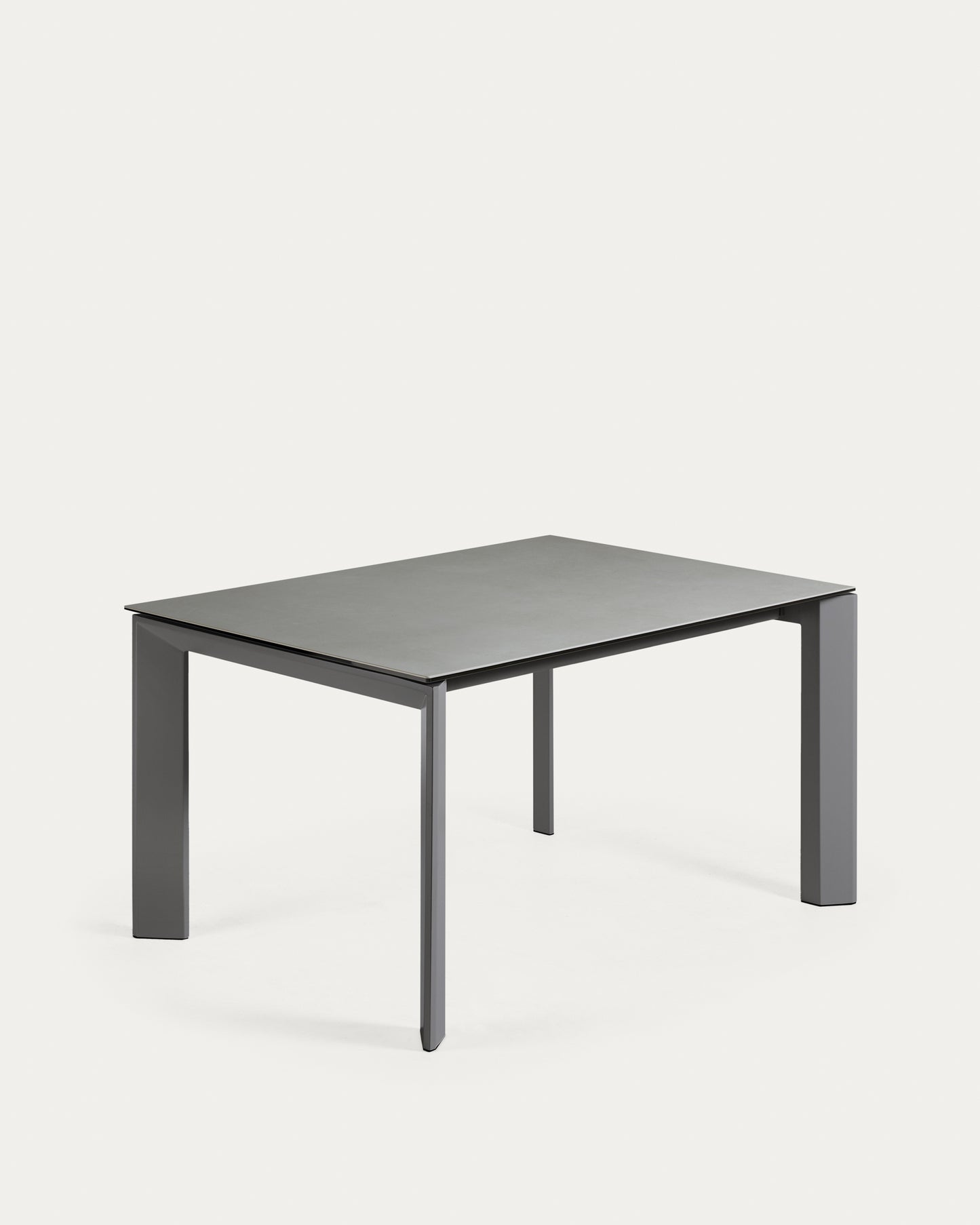 Mesa extensible Axis porcelánico acabado Hydra Plomo y patas acero antracita 140 (200) cm