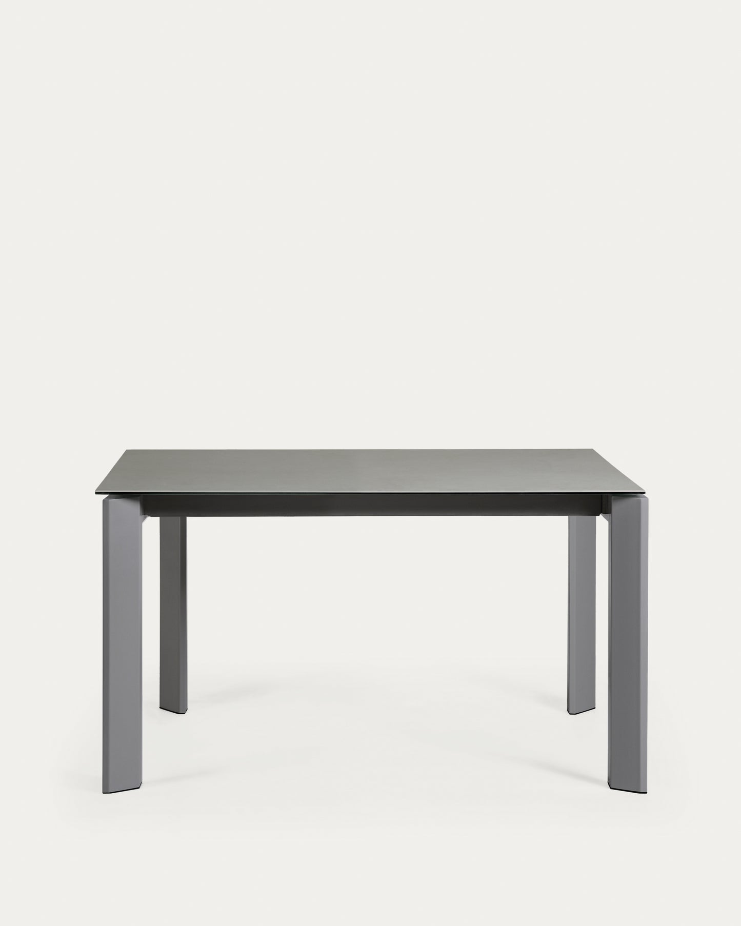 Mesa extensible Axis porcelánico acabado Hydra Plomo y patas acero antracita 140 (200) cm