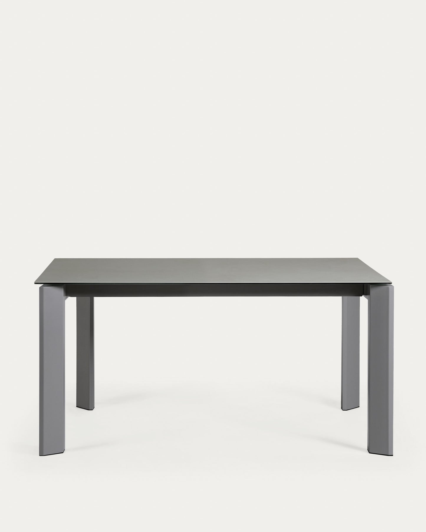 Mesa extensible Axis porcelánico acabado Hydra Plomo patas antracita 160 (220) cm