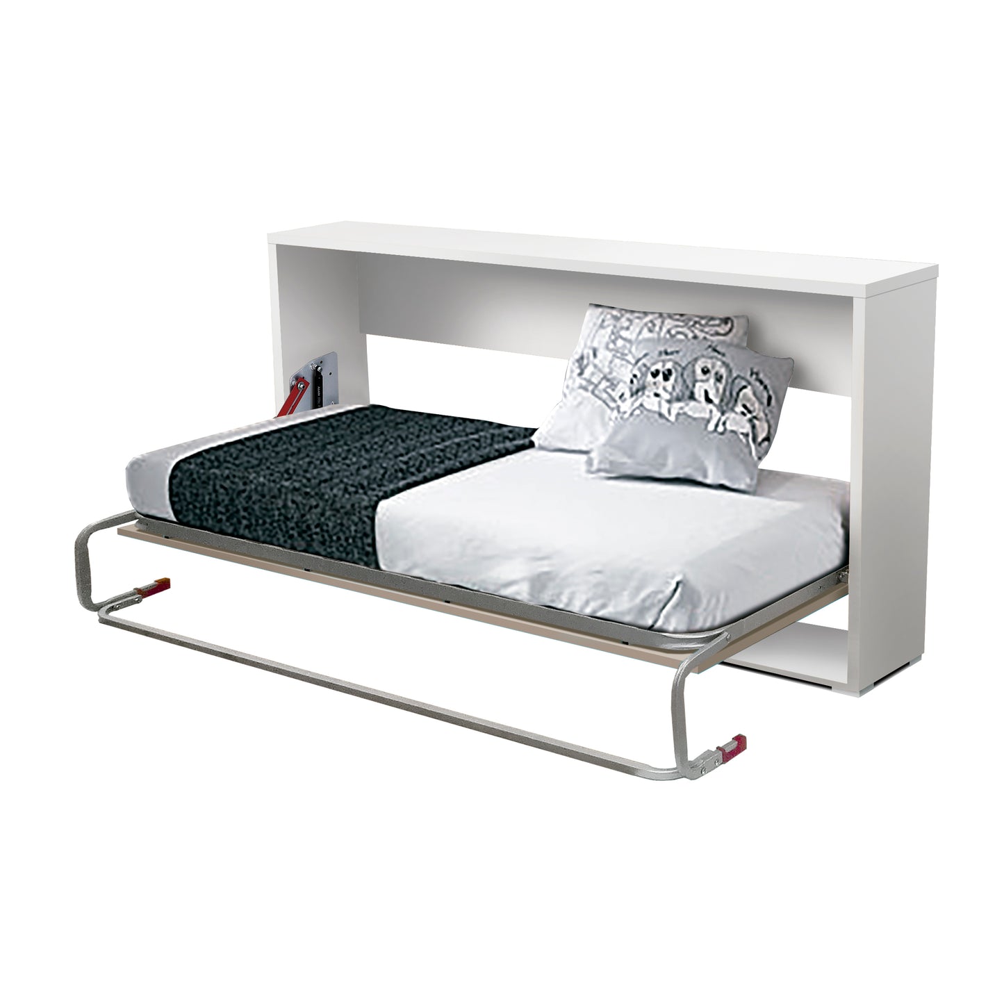 Cama Abatible - Venprodin - 90x190cm - Blanco-capuchino