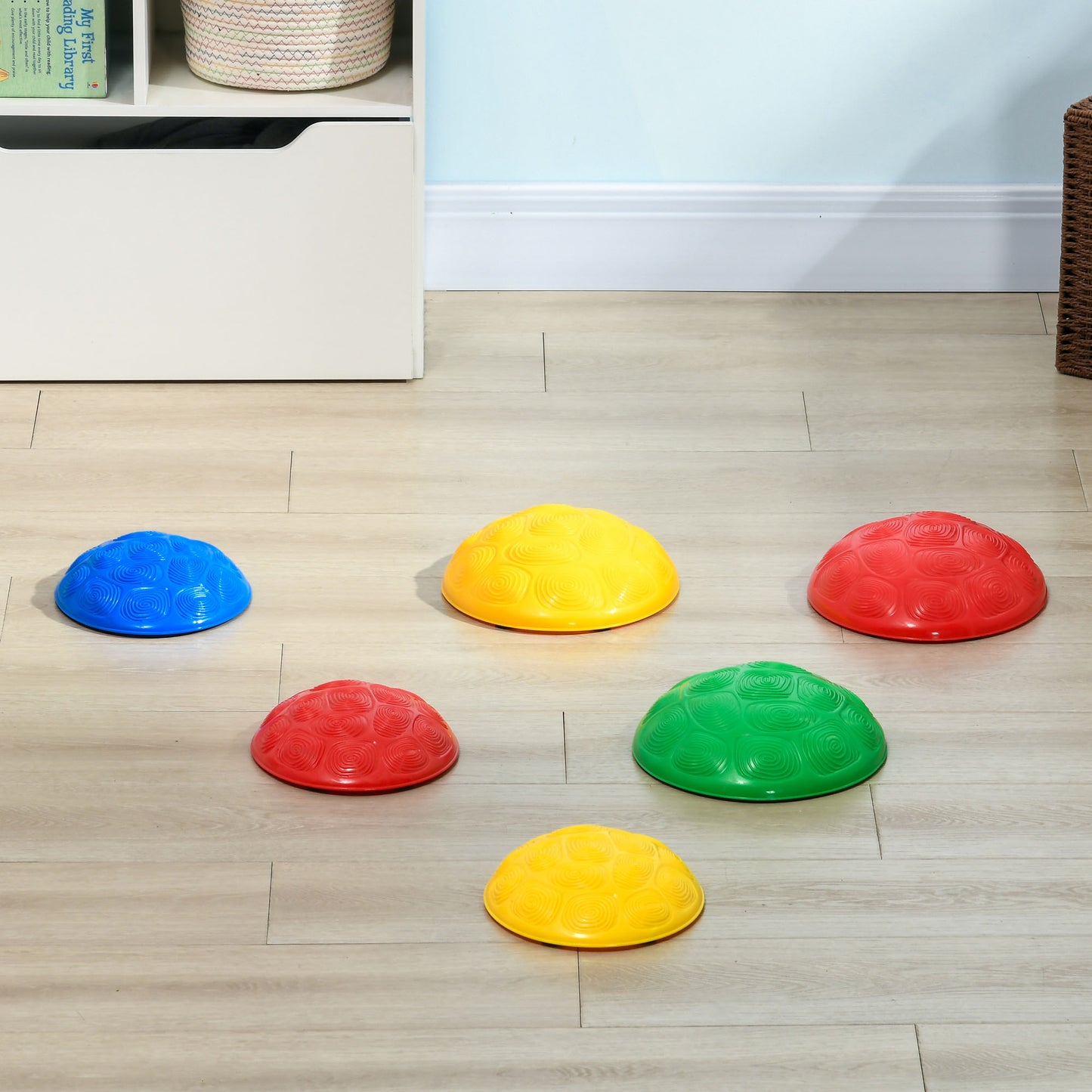 ZONEKIZ Piedras de Equilibrio para Niños de 3-8 Años Conjunto de 6 Piezas Bloques de Equilibrio Apilables con Base Antideslizante para Entrenamiento de Equilibrio y Promover la Coordinación Multicolor