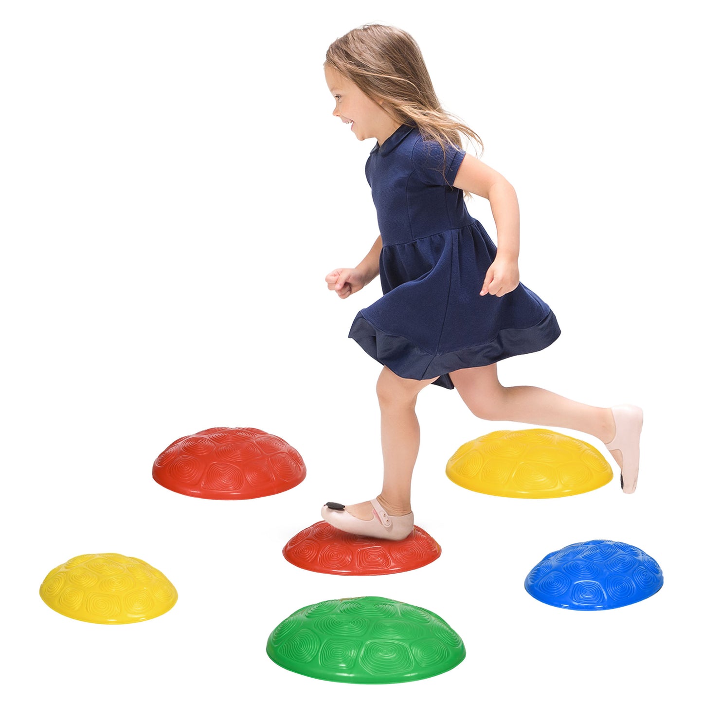 ZONEKIZ Piedras de Equilibrio para Niños de 3-8 Años Conjunto de 6 Piezas Bloques de Equilibrio Apilables con Base Antideslizante para Entrenamiento de Equilibrio y Promover la Coordinación Multicolor