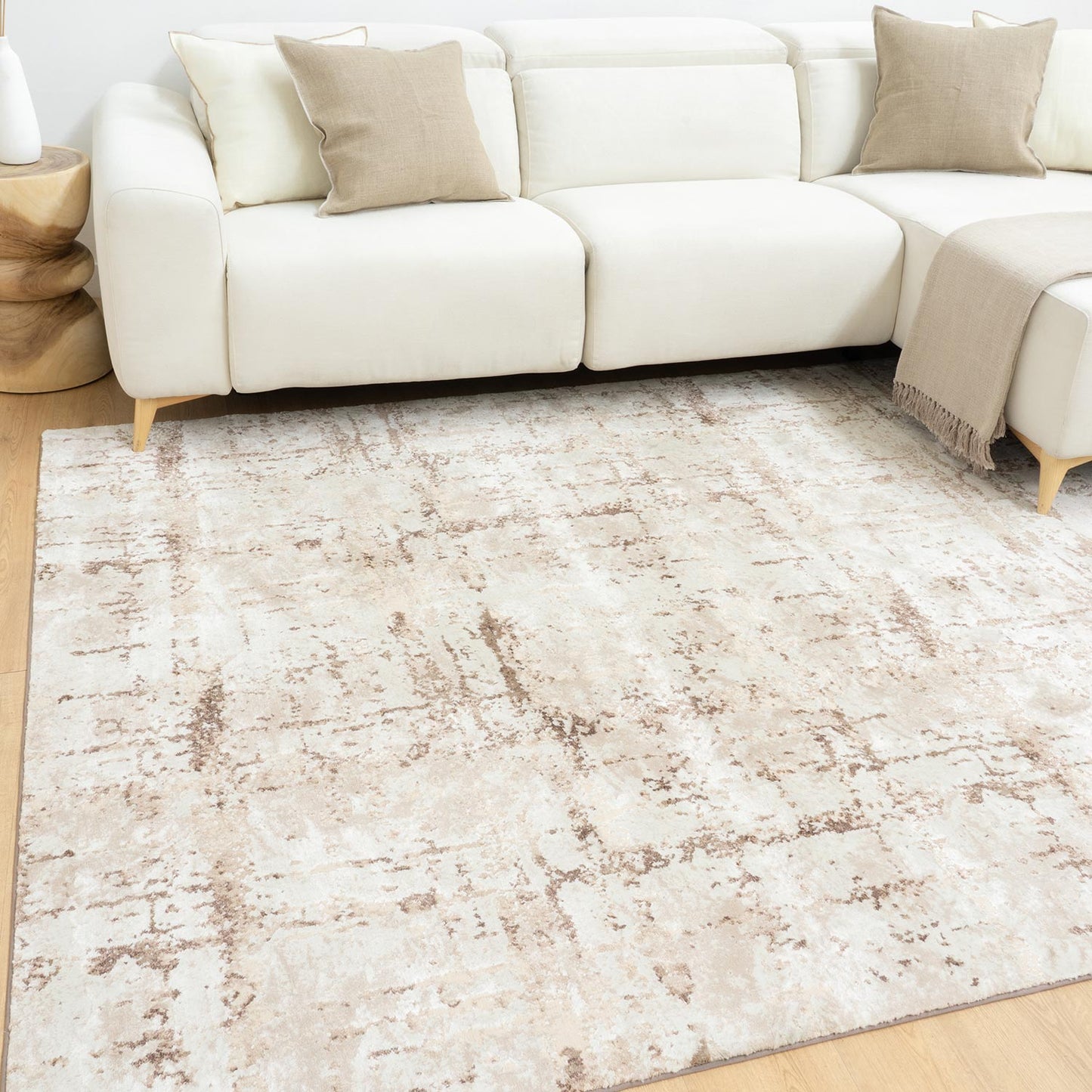 Dan Alfombra Jaspeada 160x230 Cm / Grises - WABI HOME