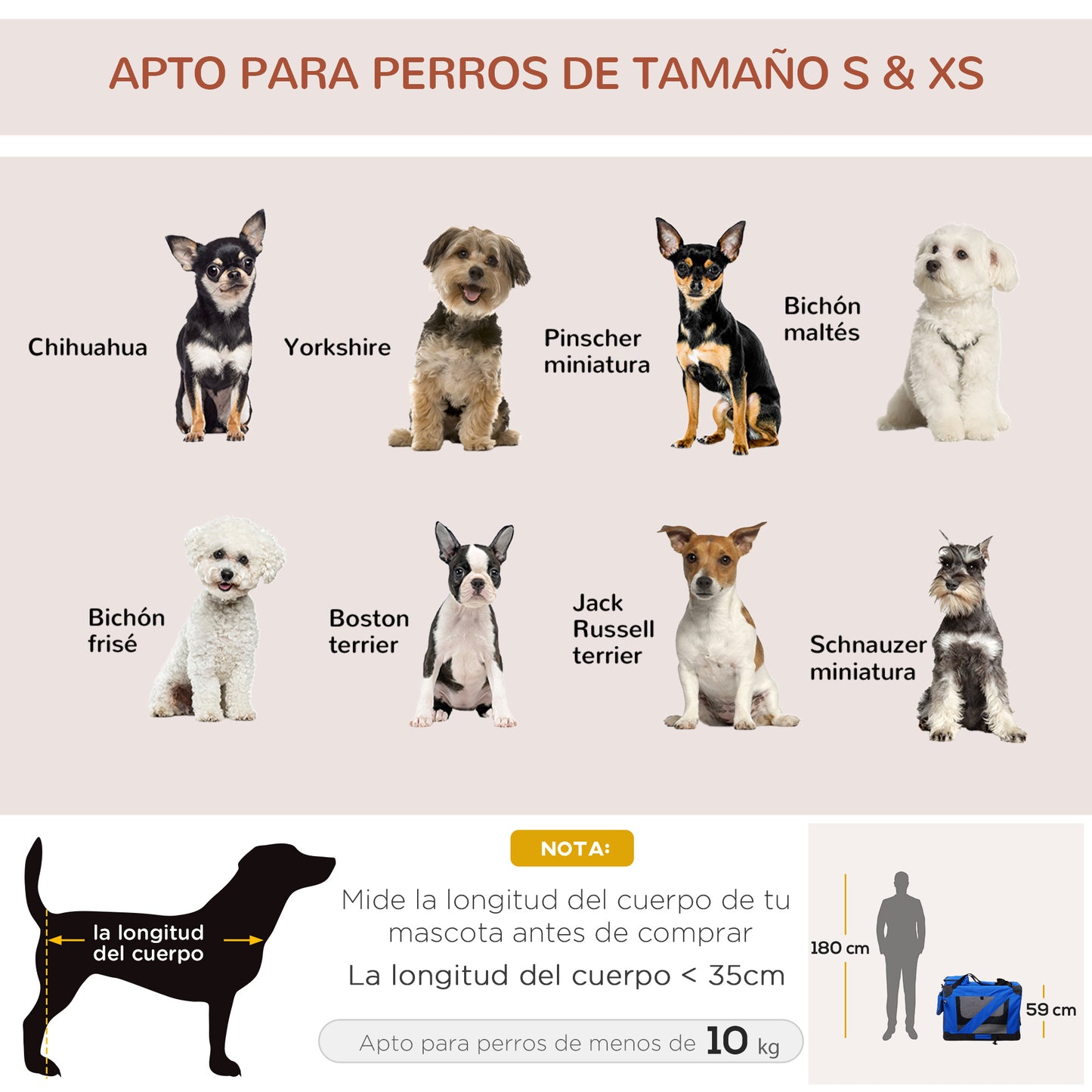 PawHut Transportín para Perro Gato Bolsa de Transporte Portátil y Transpirable para Mascotas Plegable con Cojín 3 Puertas y Ventana de Malla 2 Bolsillos 60x42x42 cm Azul