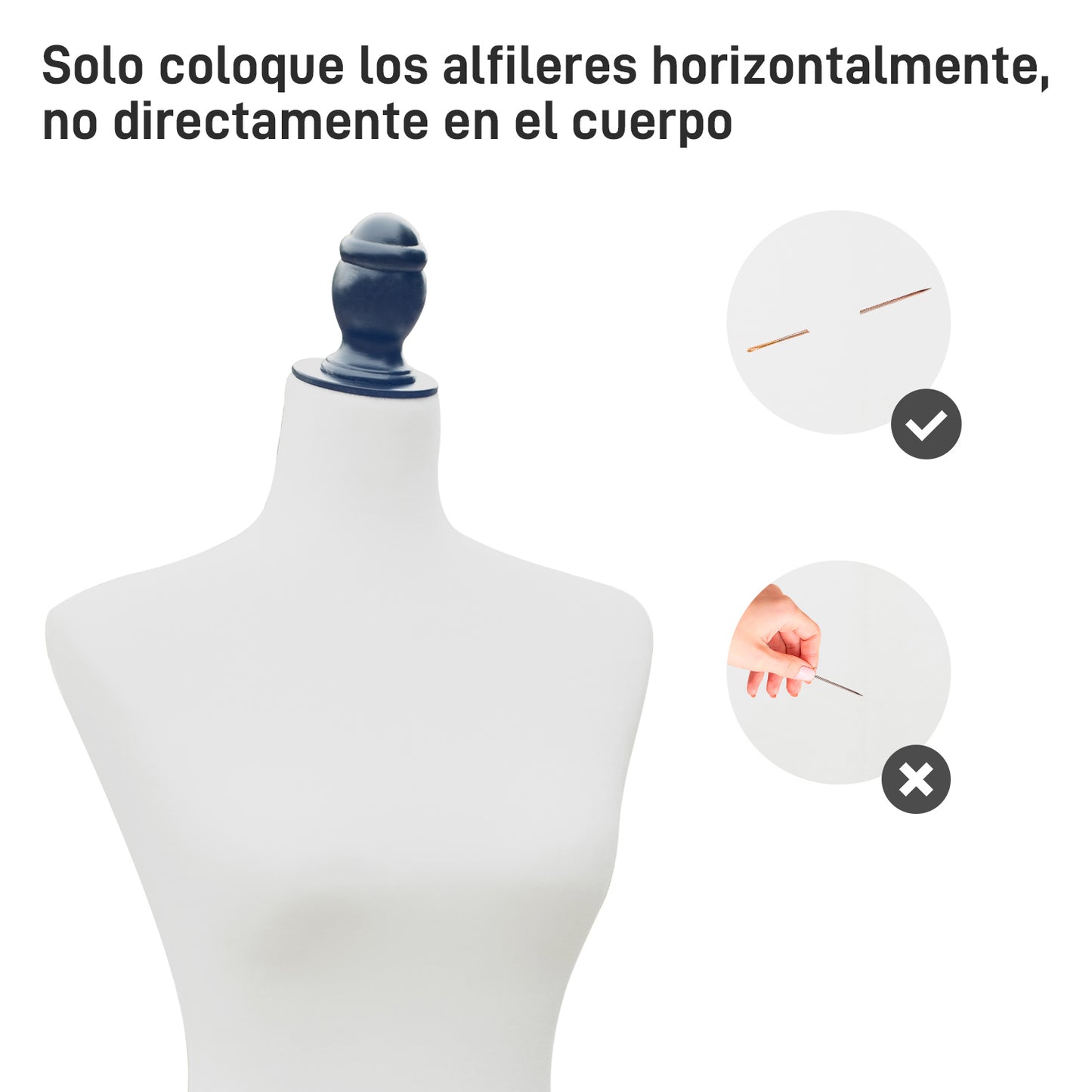 HOMCOM Maniquí de Costura Maniquí Mujer Ajustable a 130-168 cm con Trípode de Madera 50 Alfileres de Colores para Fotografía de Moda Exposición de Prendas Blanco