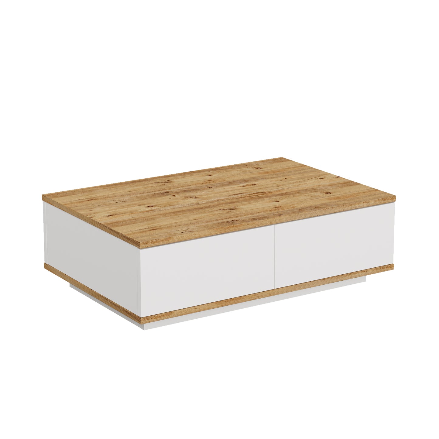 Mesa Mediana Con 2 Puertas - Venprodin - 90 Cm Pino-blanco