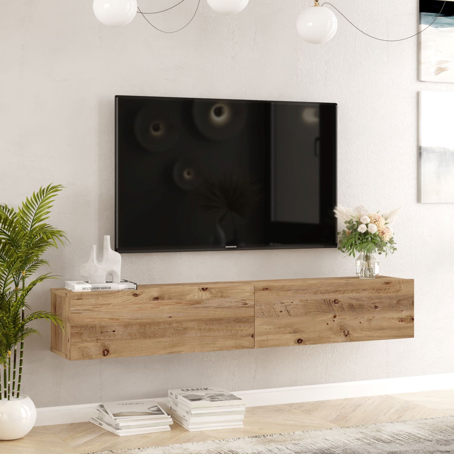 Mueble Elegante Tv Futura - Venprodin -  180 Cm Pino