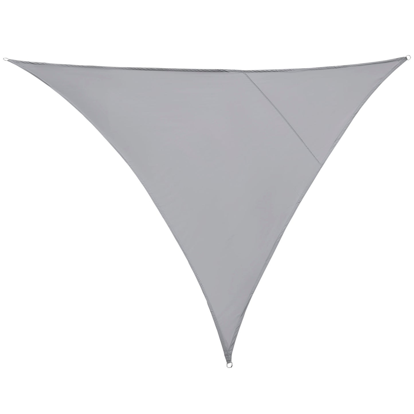 Outsunny Toldo Vela Triangular 5x5x5m Vela de Sombra para Terraza Jardín Camping Resistente al Agua Protección UV Poliéster Color Gris