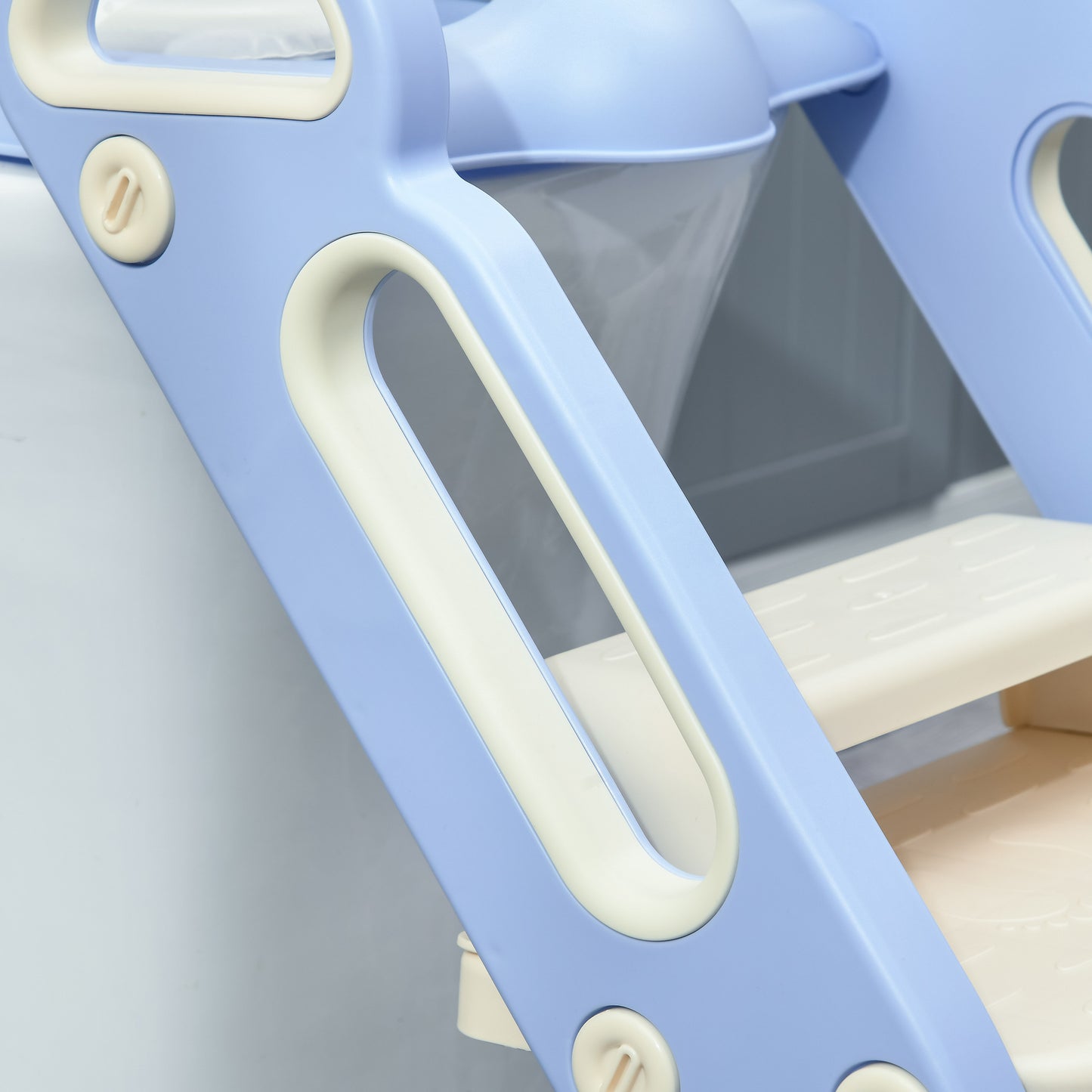 ZONEKIZ Adaptator WC para Niños con Escalera Plegable Reductor de Aprendizaje para Baño Asiento de Inodoro para Niños de 2-6 Años Portátil con Almohadillas Antideslizantes 67,9x42,8x51,5 cm Azul