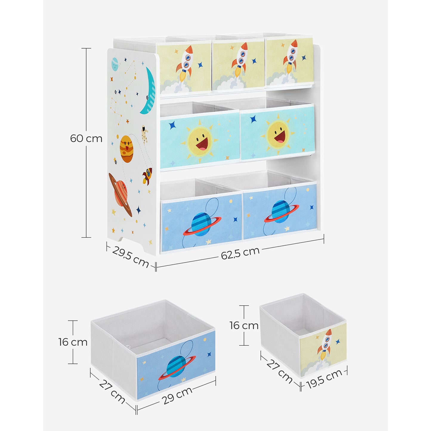 Estantería para Niños Blanco-SONGMICS