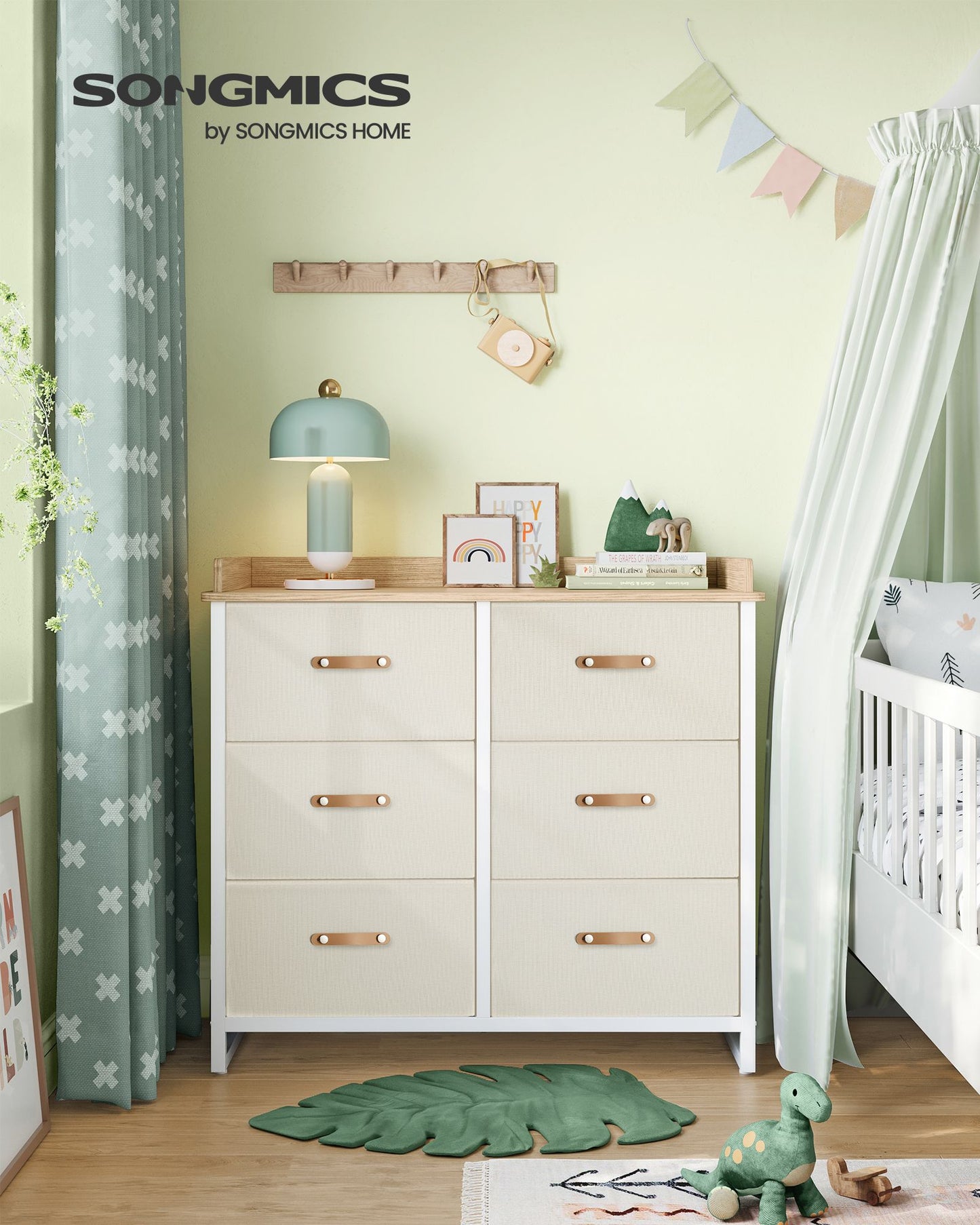 Cómoda para Dormitorio Infantil Beige-SONGMICS