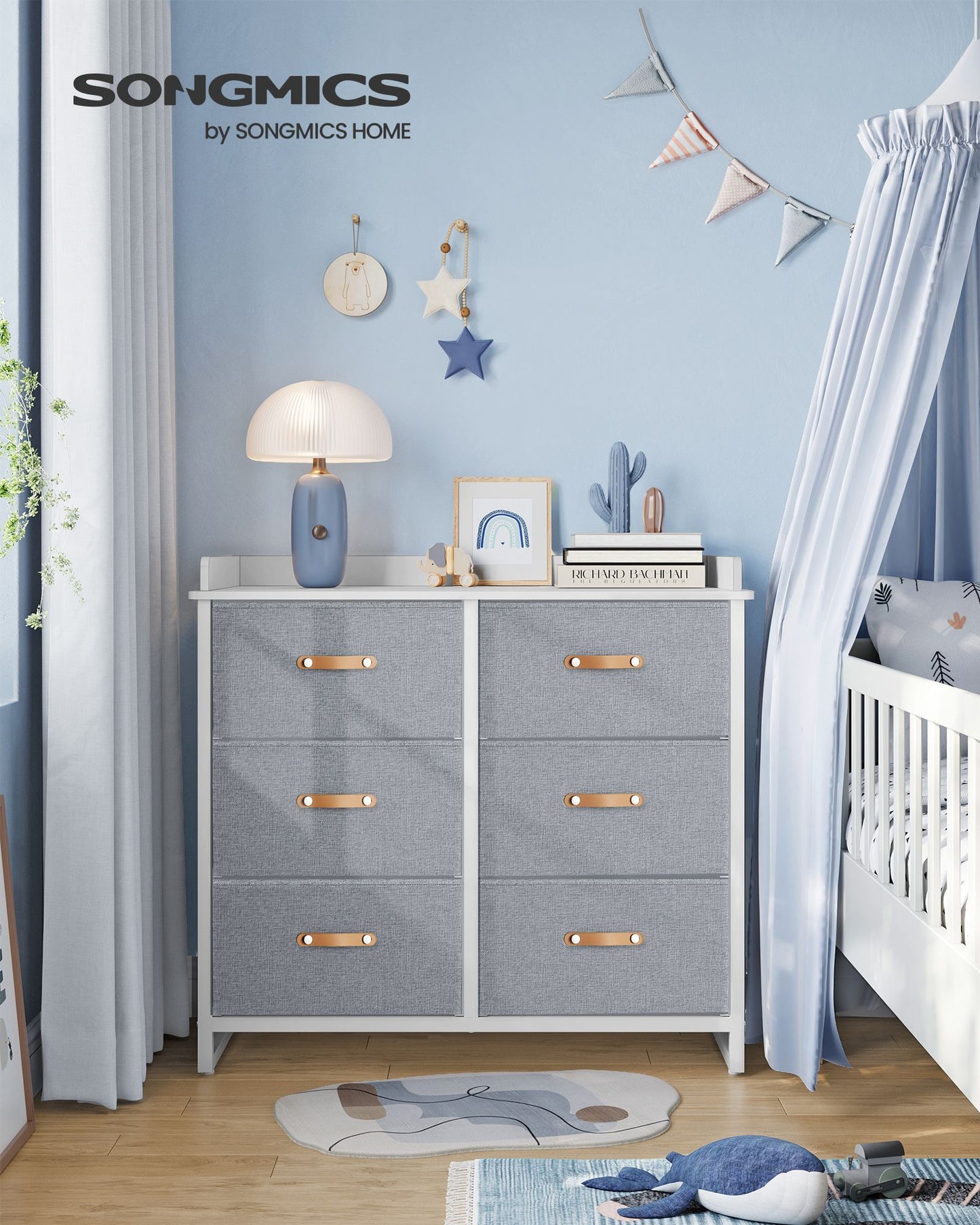 Cómoda para Dormitorio Infantil Gris-SONGMICS