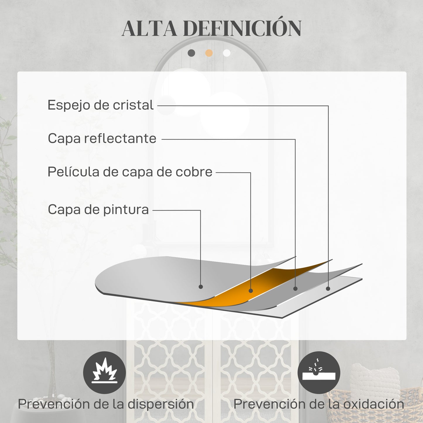 HOMCOM Espejo de Pared 65x110 cm Espejo de Recibidor con Marco de Madera en Forma de Ventana Espejo Decorativo para Salón Dormitorio Entrada Negro