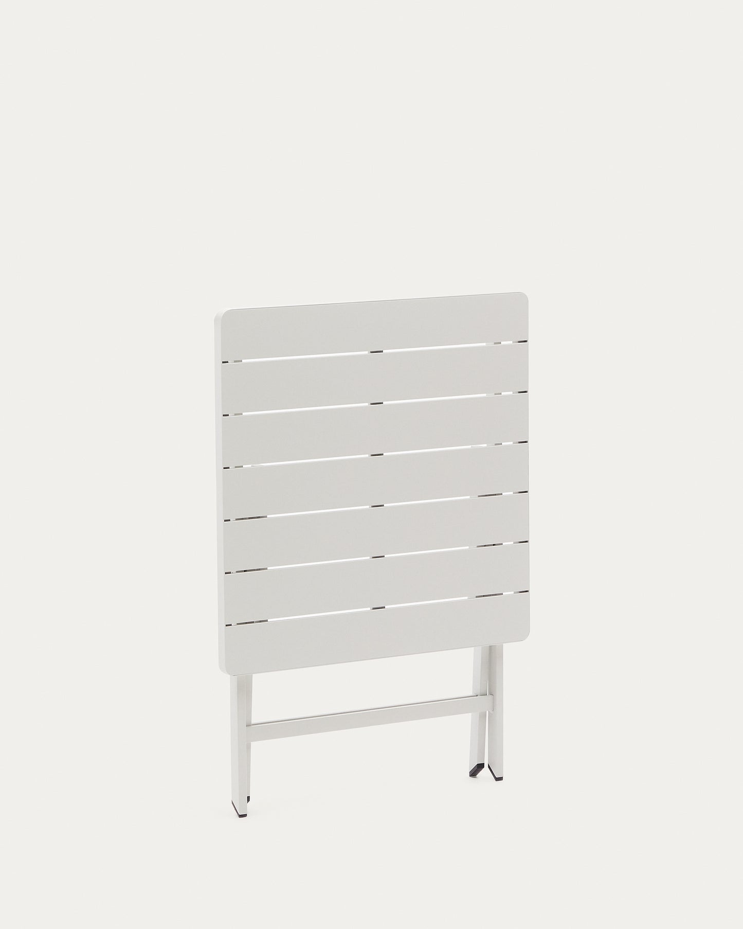 Mesa de exterior plegable Torreta de aluminio con acabado blanco 70 x 70 cm