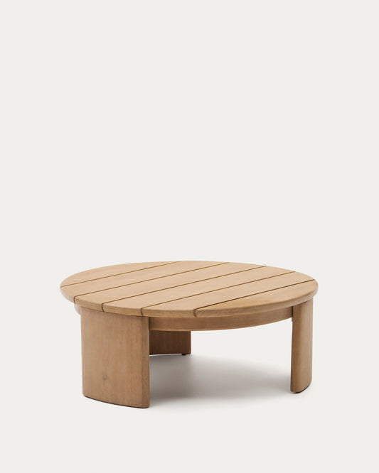 Mesa de centro Xoriguer de madera maciza de eucalipto Ø90 cm FSC 100%