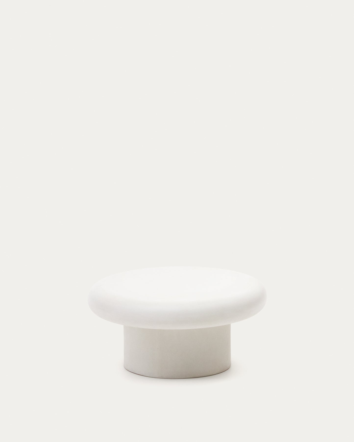 Mesa de centro redonda Addaia de cemento blanco Ø66 cm