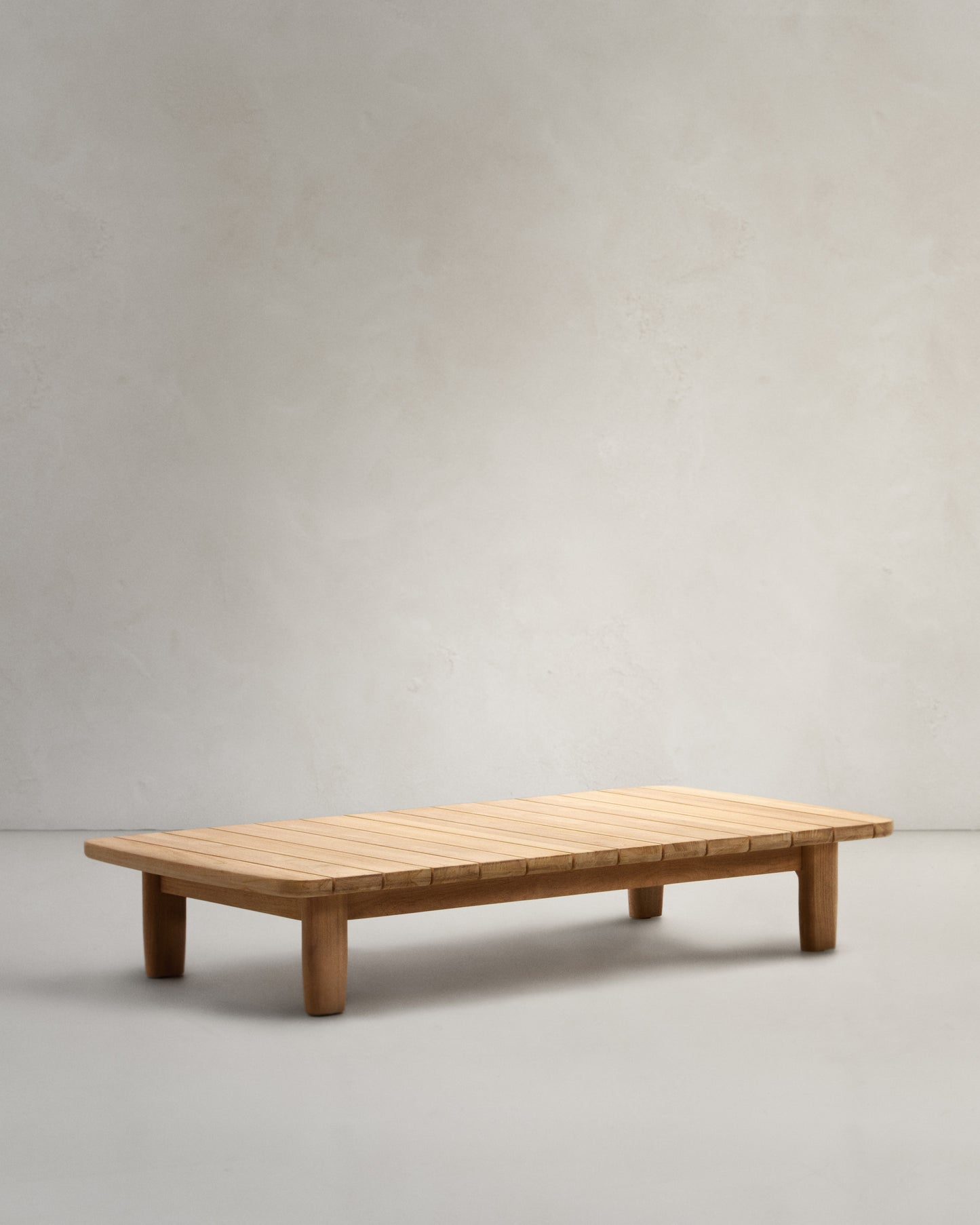 Mesa de centro Tirant de madera maciza de teca FSC 100% 140 x 70 cm