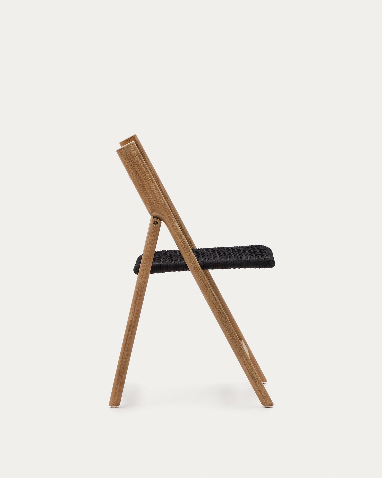 Silla plegable Dandara madera maciza acacia y estructura acero con cuerda negro FSC 100%