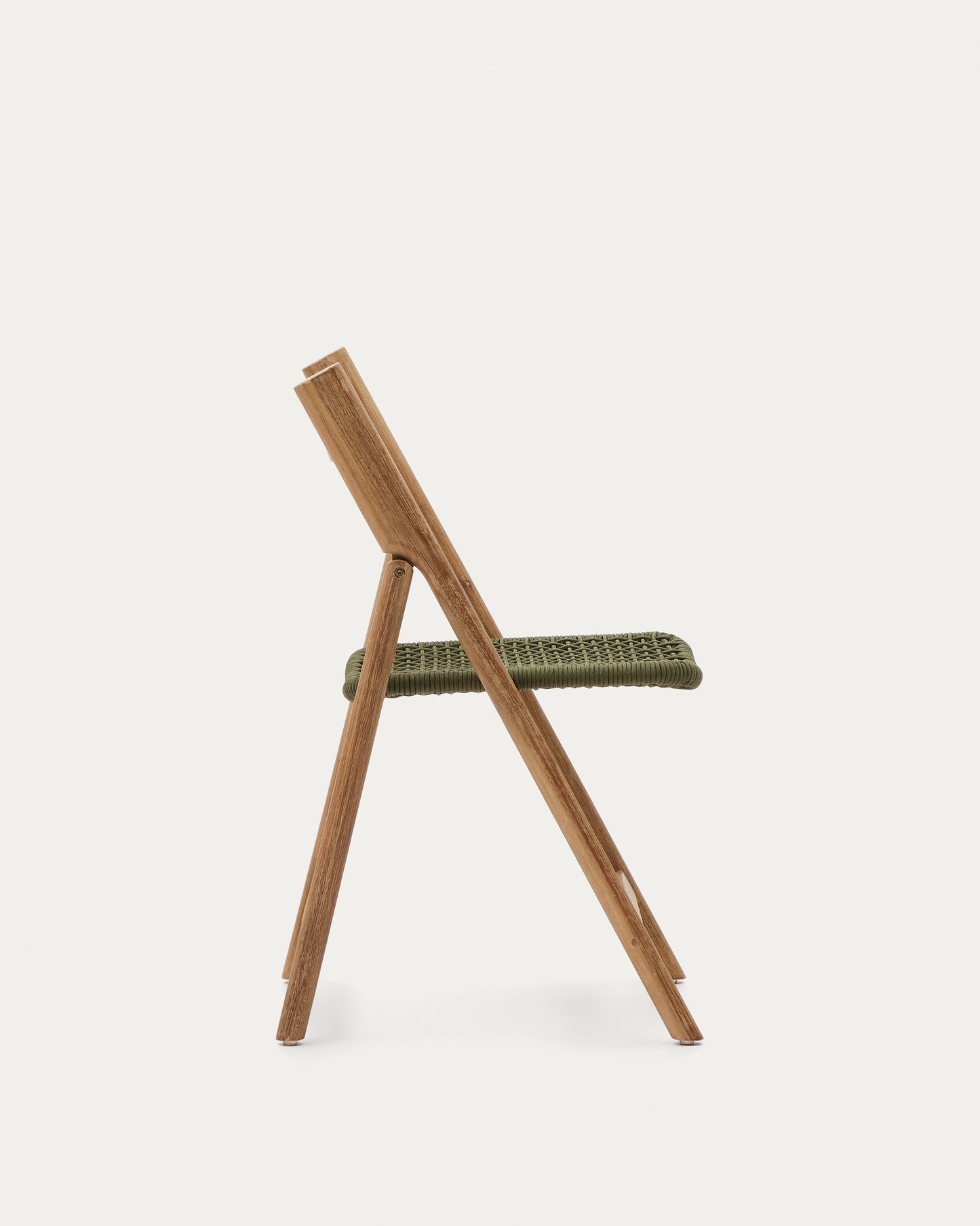 Silla plegable Dandara madera maciza acacia y estructura acero con cuerda verde FSC 100%