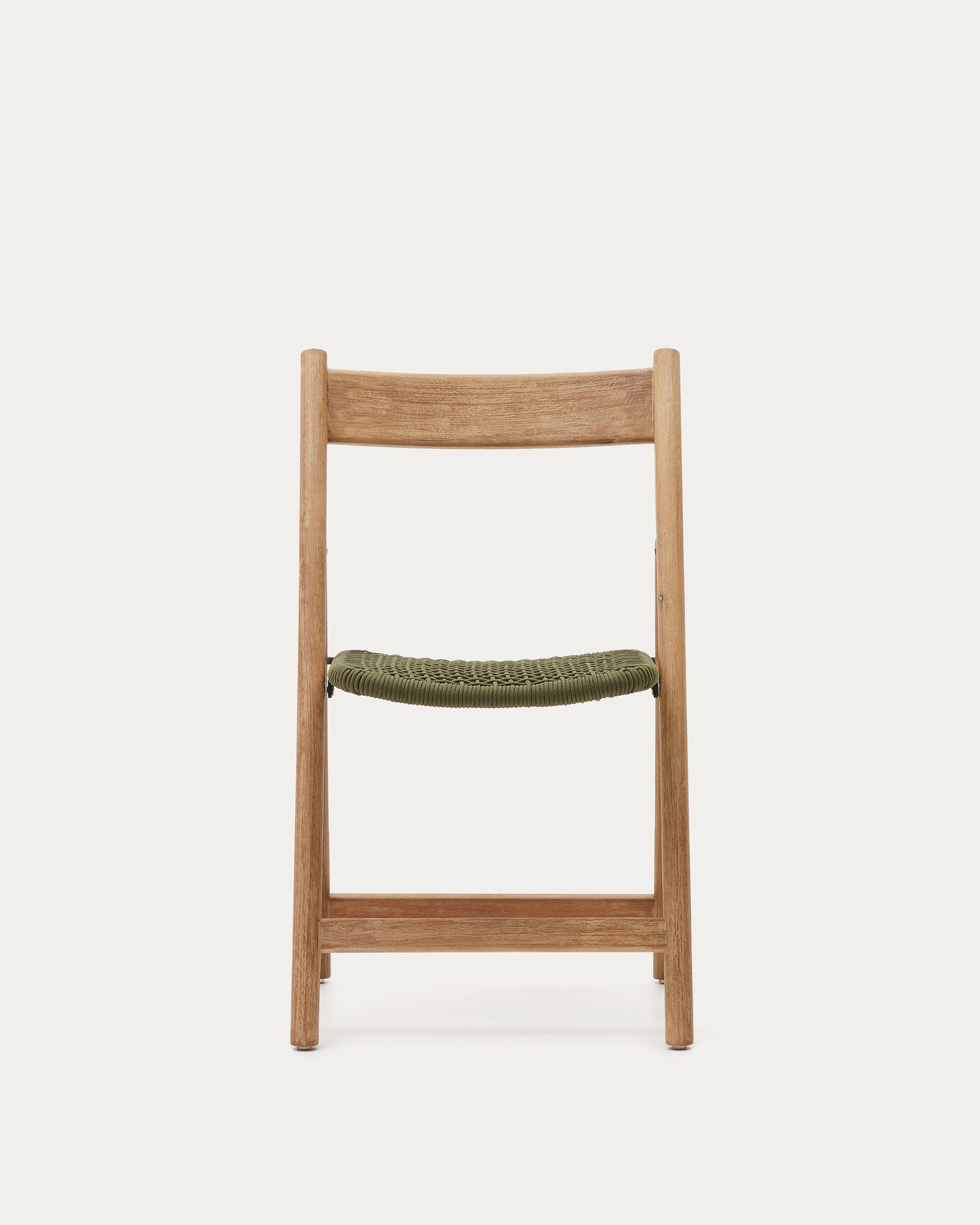 Silla plegable Dandara madera maciza acacia y estructura acero con cuerda verde FSC 100%
