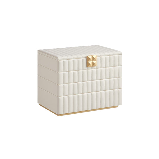 ANAH Colección - Caja Joyero Apilable con Espejo Blanco Nube-SONGMICS HOME