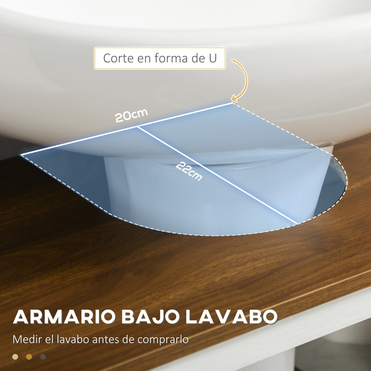 kleankin Conjunto de Baño Incluye 1 Mueble para Debajo del Lavabo 1 Armario Alto de Baño y 1 Armario de Pared para Baño Estilo Clásico Blanco