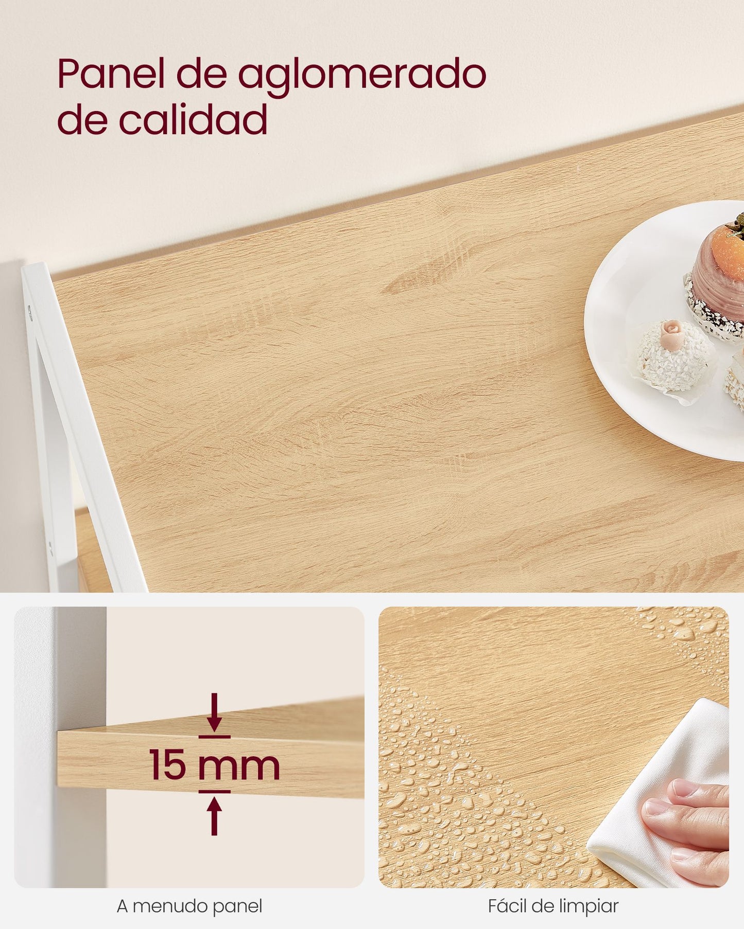 Estantería de Cocina con 2 Cestas de Malla Metálica-VASAGLE