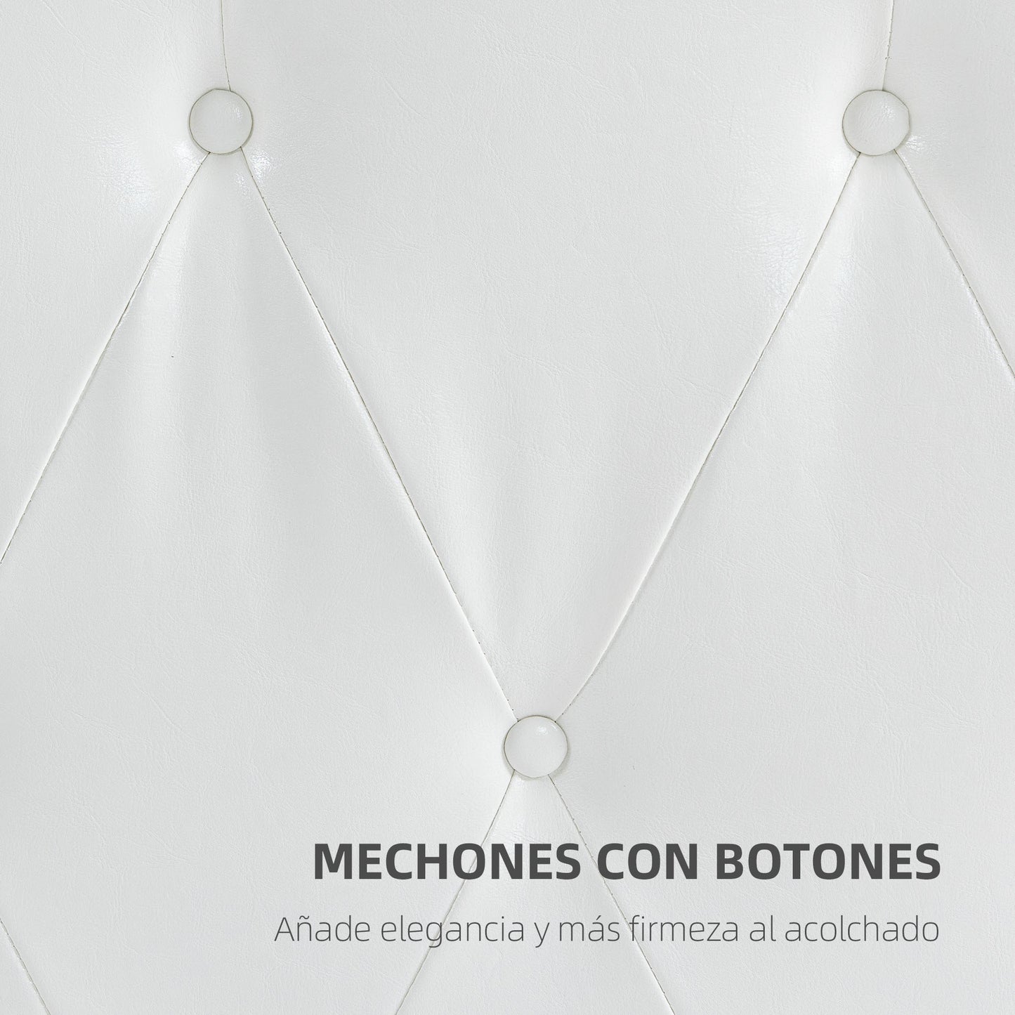 HOMCOM Cabecero de Cama 160 cm Cabezal de Cama Tapizado en PU 2 Formas de Uso Vertical o Montado a la Pared Cabecero para Dormitorio Blanco