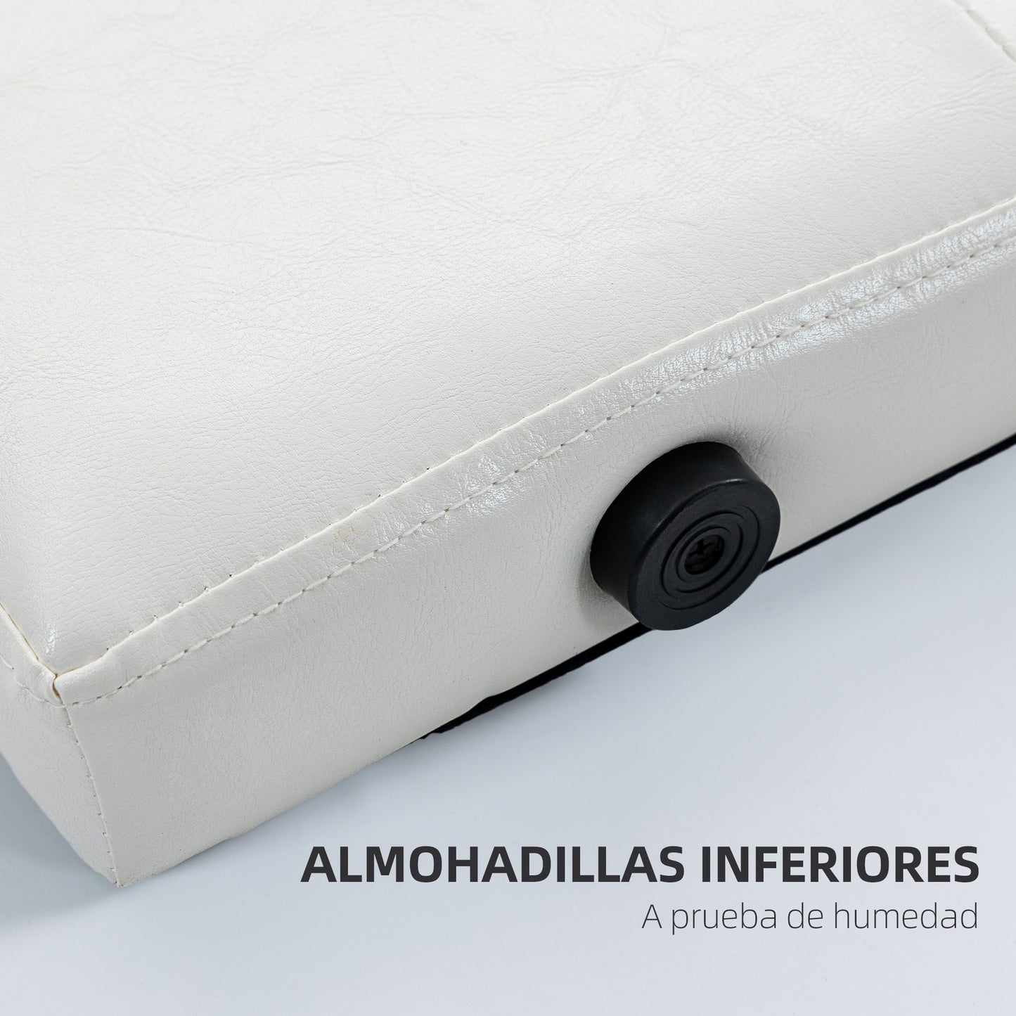 HOMCOM Cabecero de Cama 160 cm Cabezal de Cama Tapizado en PU 2 Formas de Uso Vertical o Montado a la Pared Cabecero para Dormitorio Blanco