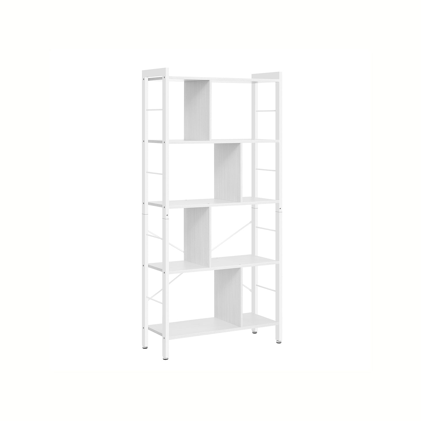 Librería Estantería de Almacenamiento de 5 Niveles Blanco Arce y Blanco Nube-VASAGLE