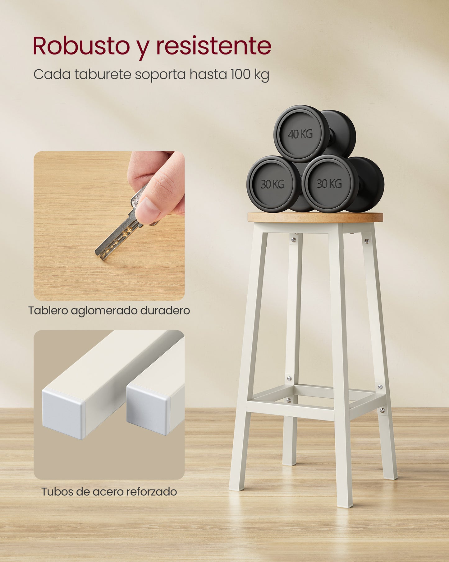 Sillas de Cocina con Estructura de Metal-VASAGLE