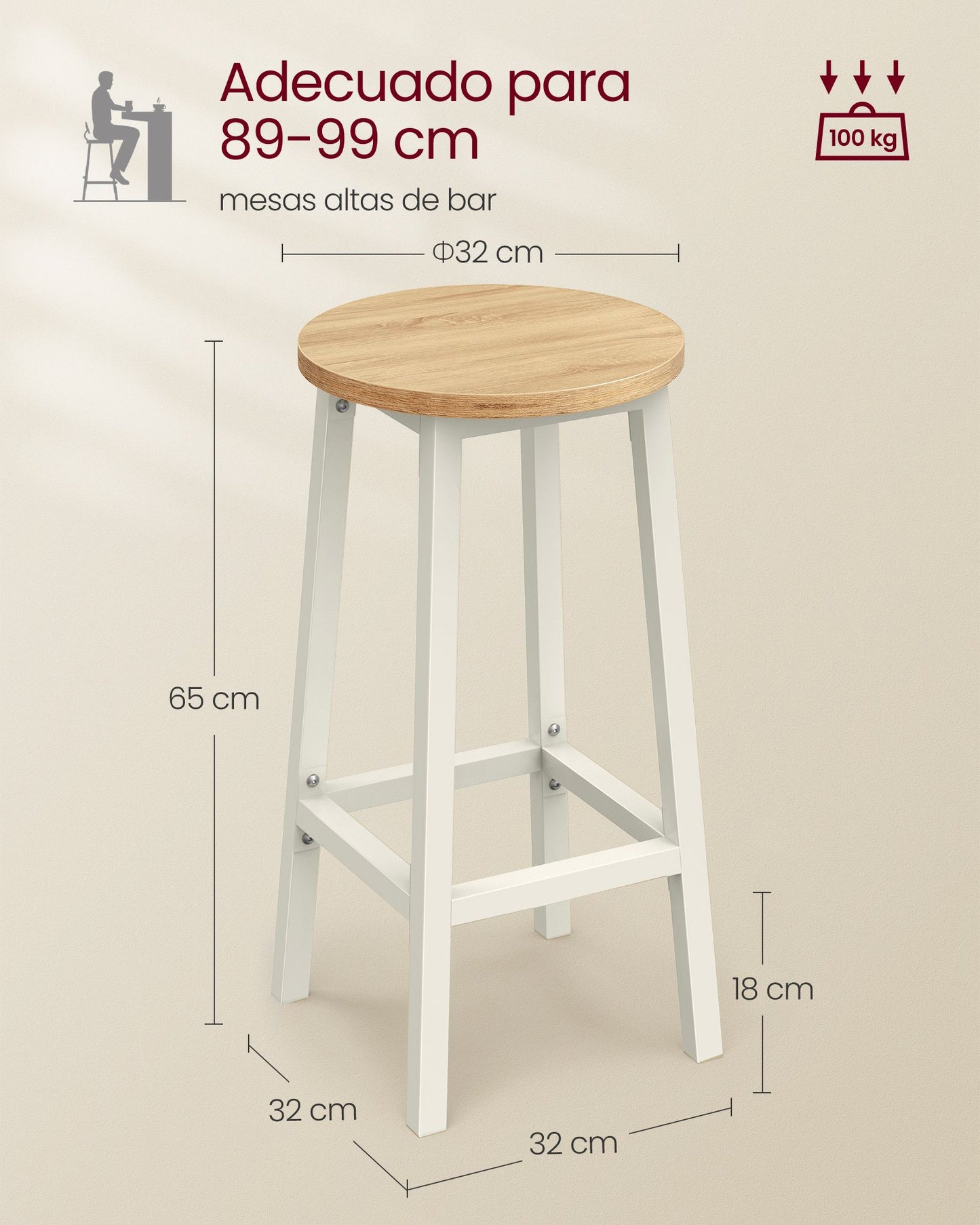 Sillas de Cocina con Estructura de Metal-VASAGLE