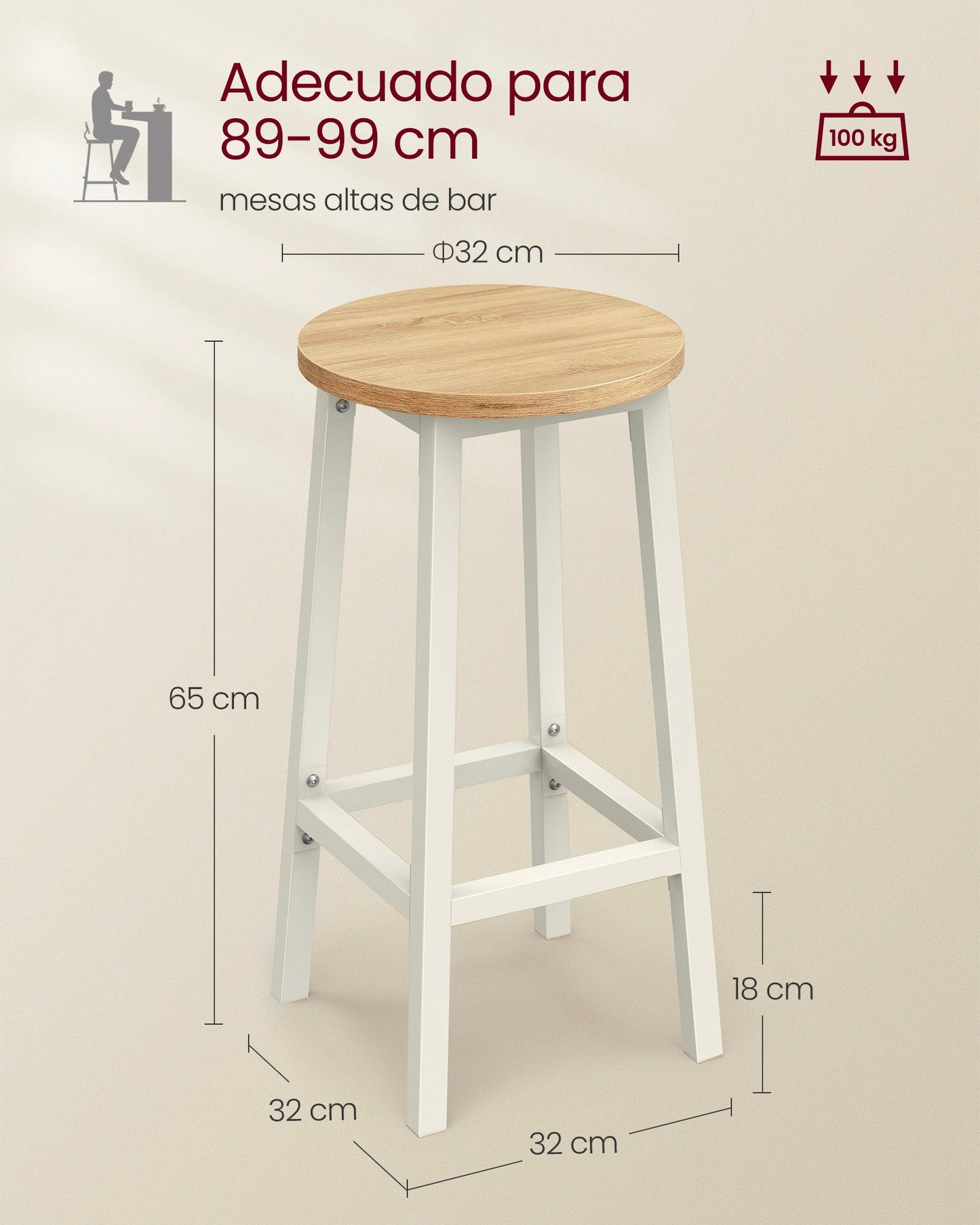 Sillas de Cocina con Estructura de Metal-VASAGLE