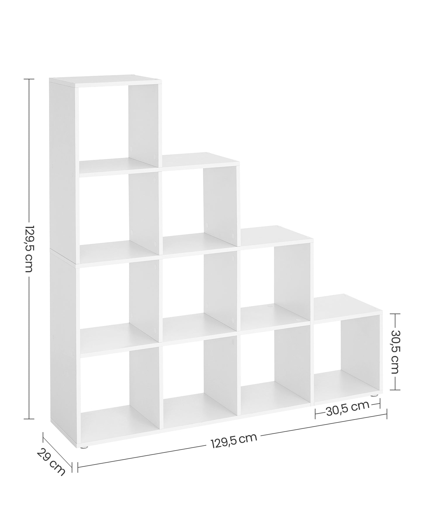 Estantería de Almacenamiento Estantería Modular Estante con Cubos Blanco-VASAGLE