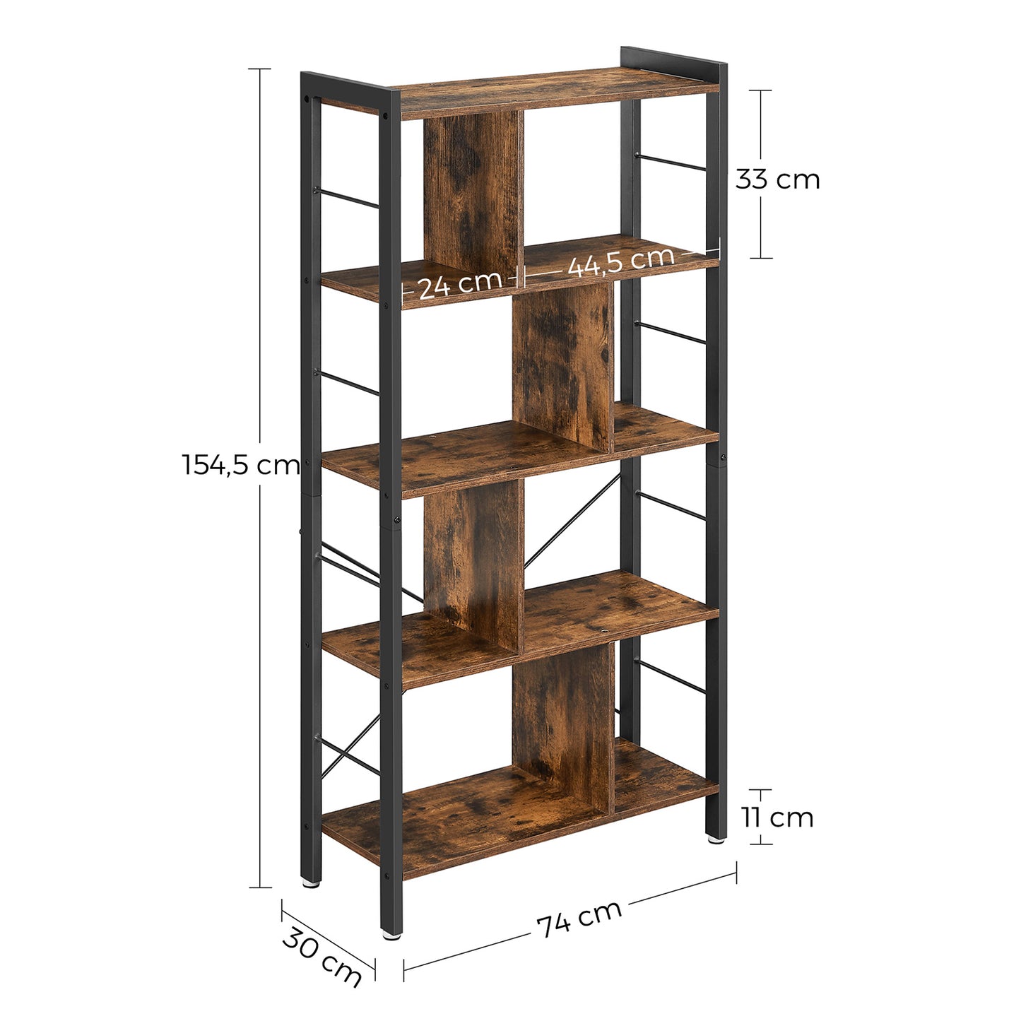 Estantería Industrial De 4 Niveles-VASAGLE